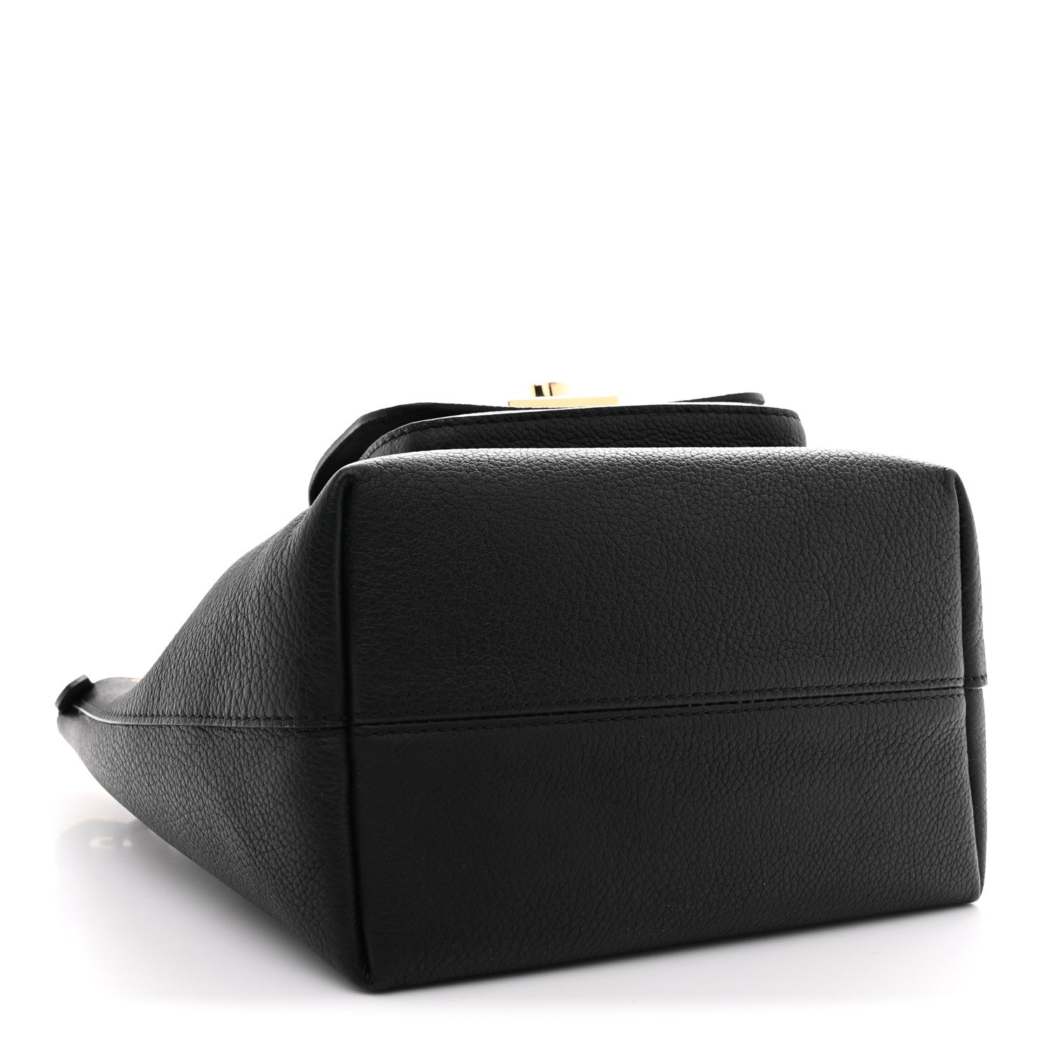 Louis Vuitton Calfskin Lockme Bucket MM Black 4 of 9