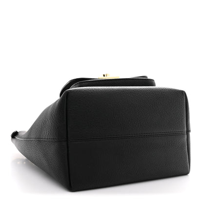 Louis Vuitton Calfskin Lockme Bucket MM Black 4 of 9