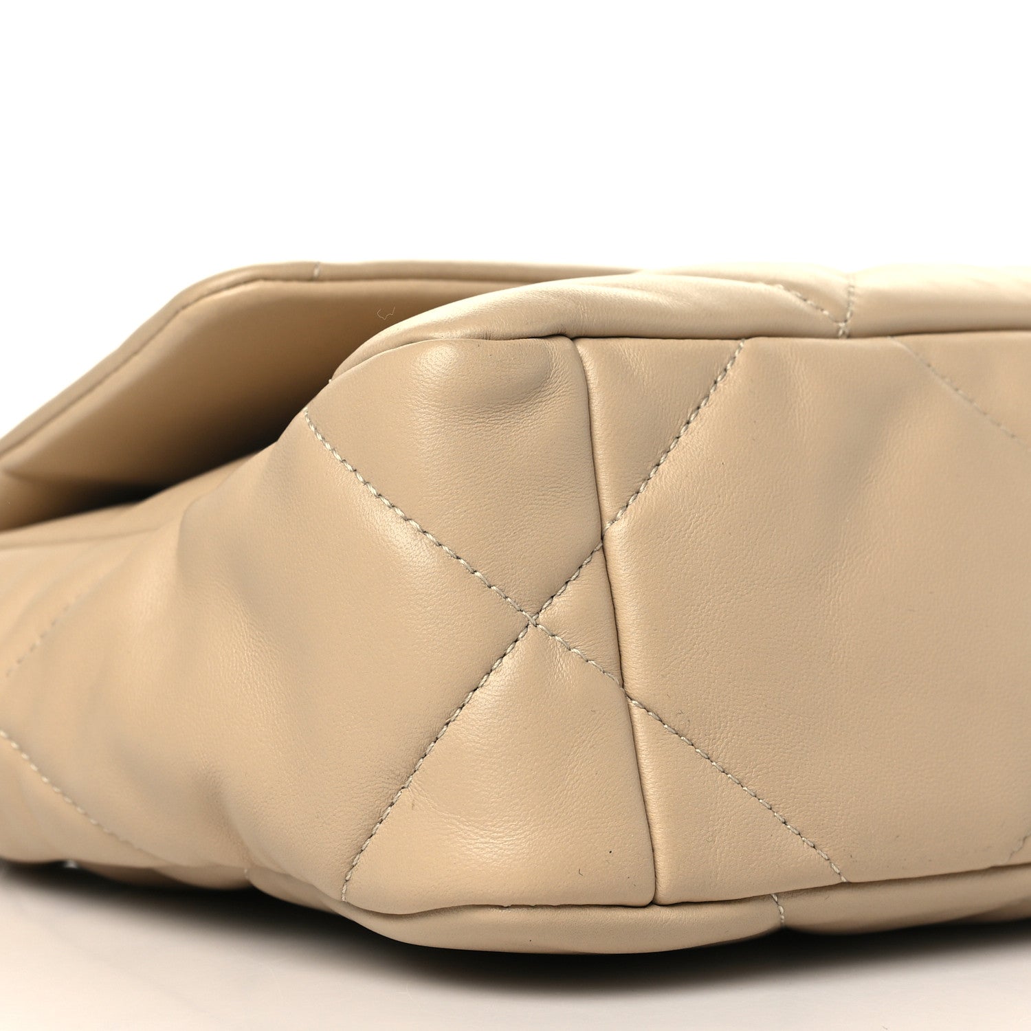 Chanel Lambskin Quilted Medium Chanel 19 Flap Light Beige 9 of 10