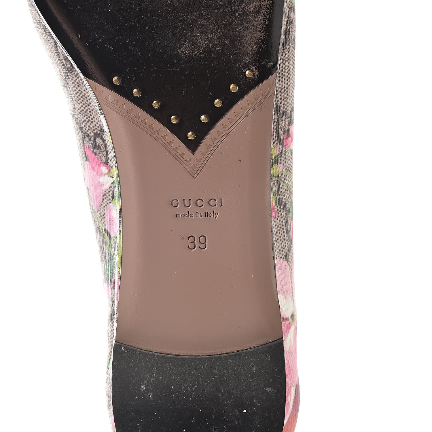 Gucci GG Supreme Monogram Blooms Ballet Flats 39 Beige Multicolor Dry Rose 6 of 12