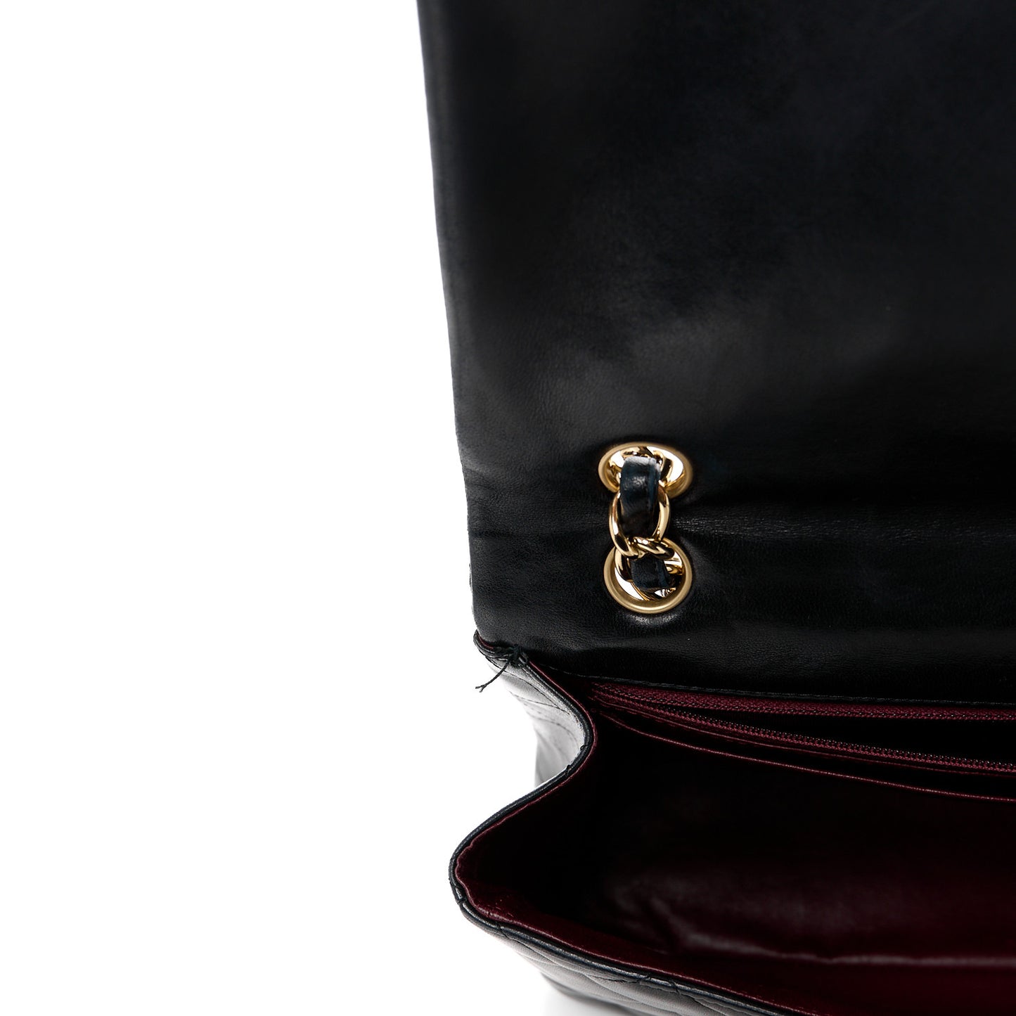 Lambskin Quilted Maxi Single Flap Black