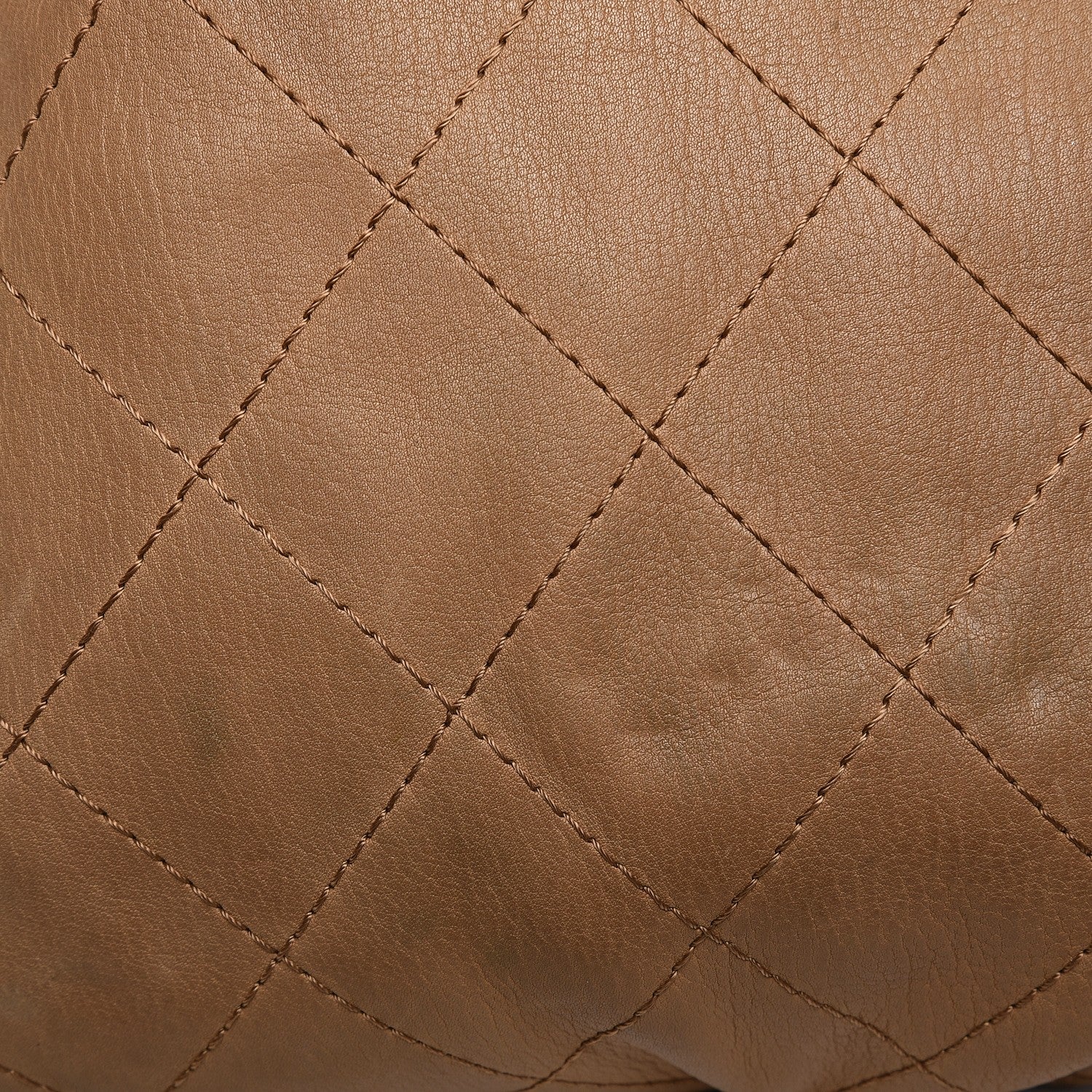 Chanel Calfskin Stitched Double Zip Hobo Beige 15 of 17