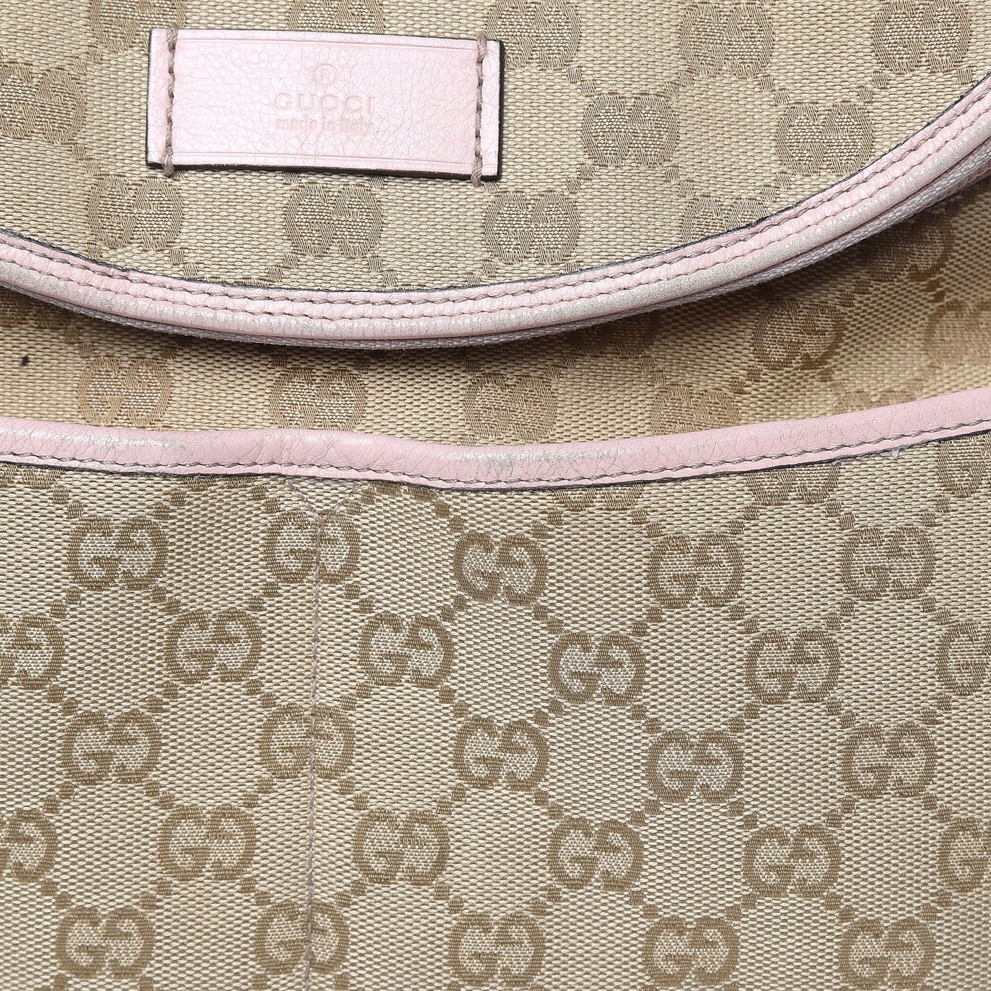 Monogram Web Diaper Bag Pink