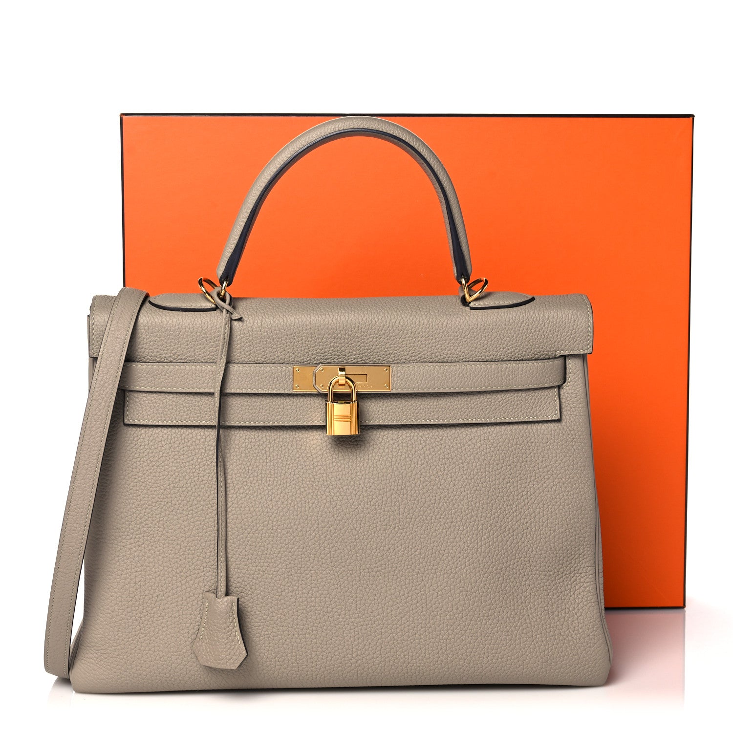 Hermes Togo Kelly Retourne 35 Gris Tourterelle 12 of 12