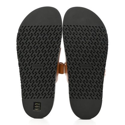 Hermes Calfskin Womens Chypre Sandals 40 Gold 5 of 9