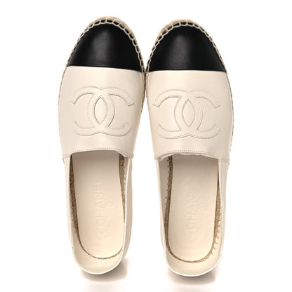 Chanel Lambskin CC Espadrilles 40 White Black 2 of 11