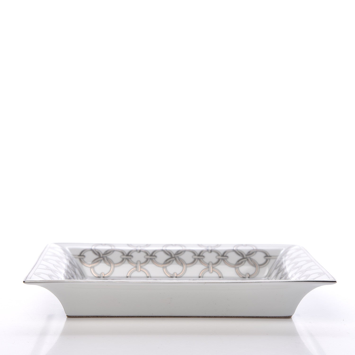 Hermes Porcelain Cote de Maillons Change Tray Argent 4 of 6