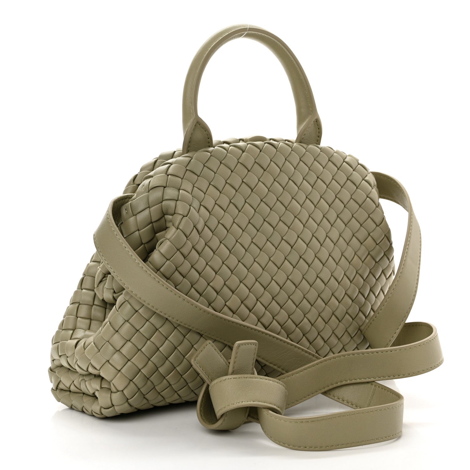 Bottega Veneta Nappa Intrecciato Small Padded The Handle Tote New Sauge 3 of 9