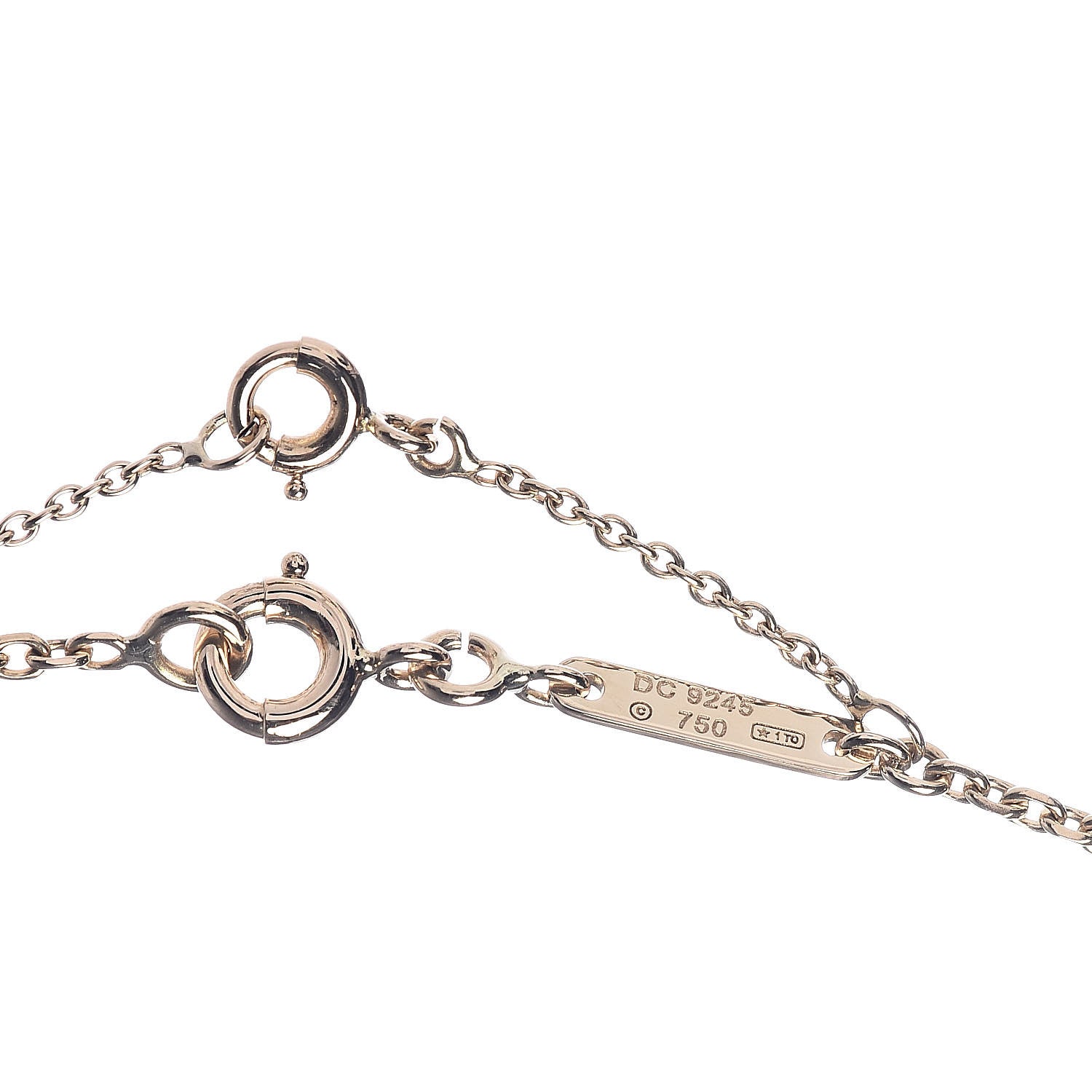 Tiffany CARTIER 18K Yellow Gold Medium Hearts and Symbols Necklace 6 of 7