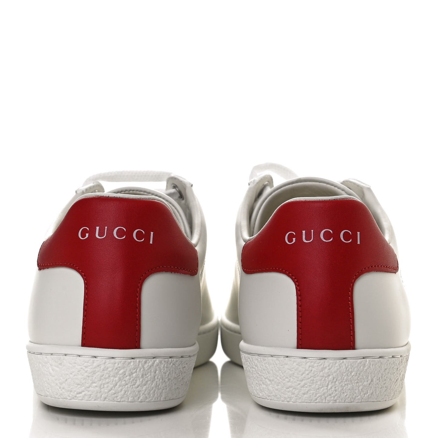Calfskin Interlocking G Perforated Womens Ace Sneakers 35.5 White Hibiscus Red