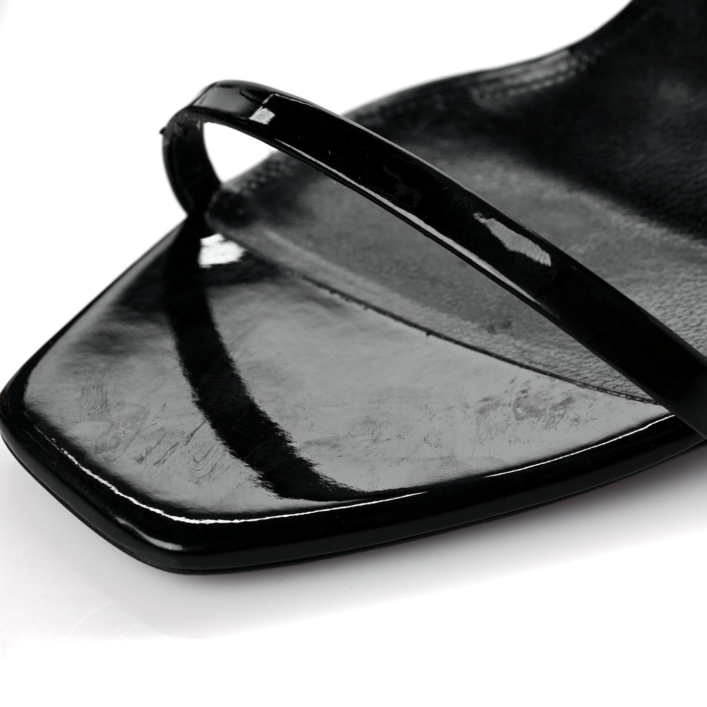 Patent Calfskin Opyum 110 Sandals 42 Black Gold