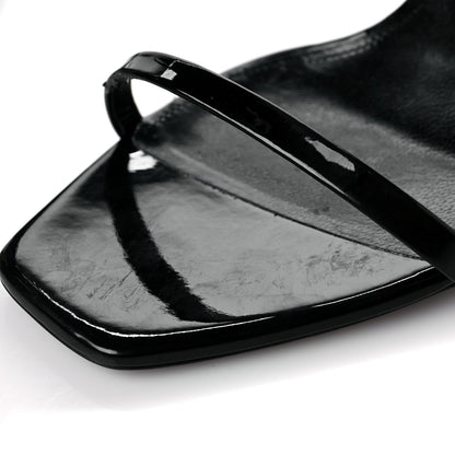 Saint Laurent Patent Calfskin Opyum 110 Sandals 42 Black Gold 8 of 8