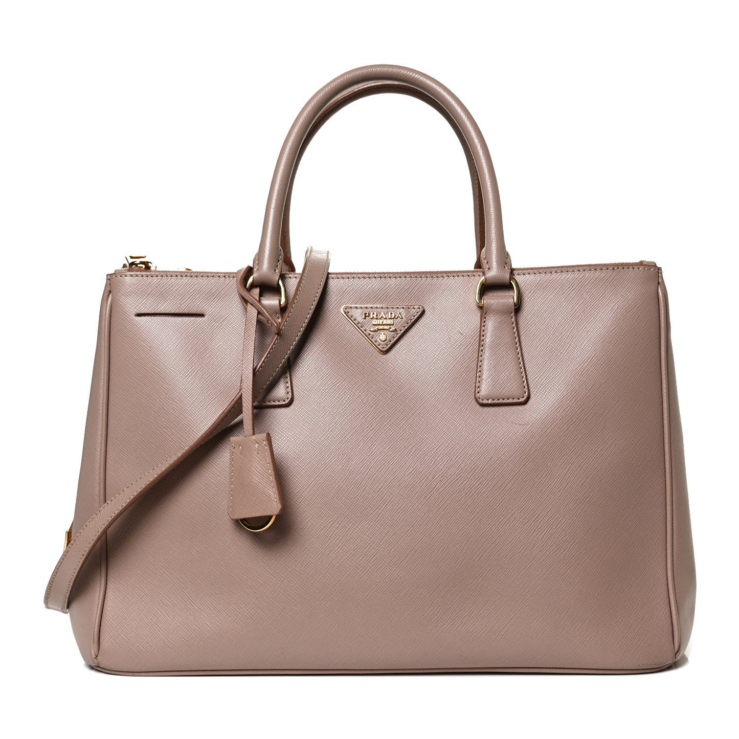 Saffiano Medium Galleria Double Zip Tote Cammeo