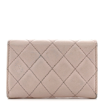 Chanel Caviar Quilted Crystal CC Flap Card Holder Pink 11 of 13