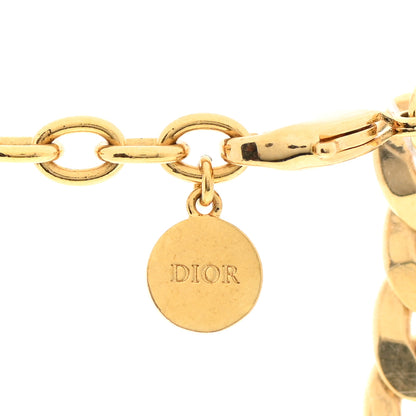 Christian Dior Metal Danseuse Etoile Chain Choker Necklace Gold 5 of 5