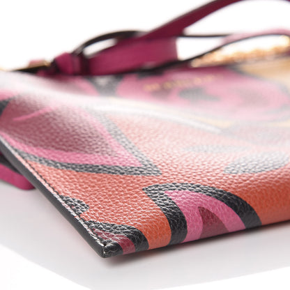 Burberry Grained Calfskin Runway Peyton Wristlet Vibrant Orange 10 of 11