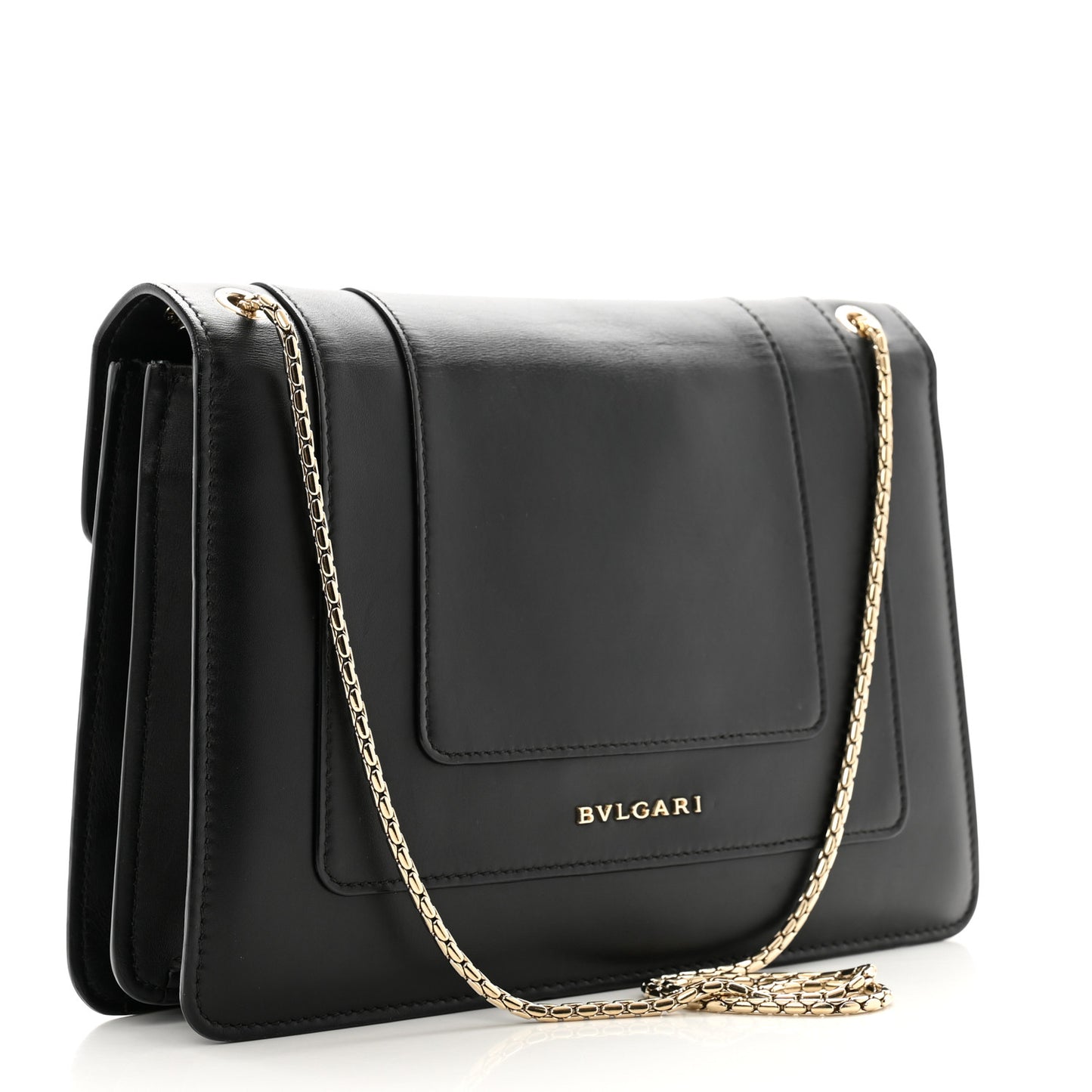 Calfskin Serpenti Forever Crossbody Bag Black