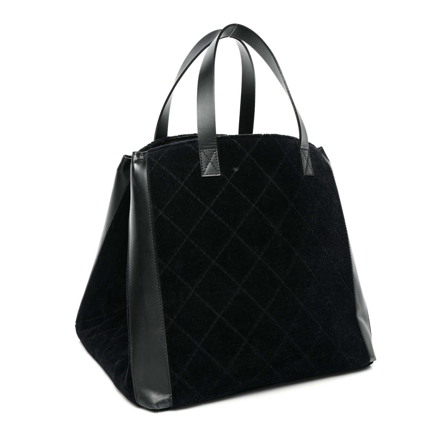 Chanel Terry Cotton CC Beach Tote Towel Set Black 4 of 11