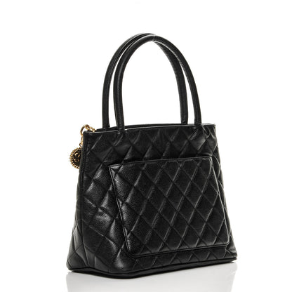Chanel Caviar Quilted Medallion Tote Black 3 of 7