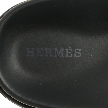Hermes Suede Goatskin Womens Chypre Sandals 39 Brun Fume Black 7 of 9