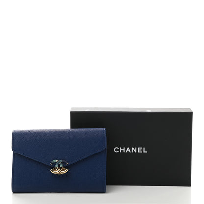 Chanel Caviar Quilted Medium CC Box Flap Wallet Blue 9 of 9