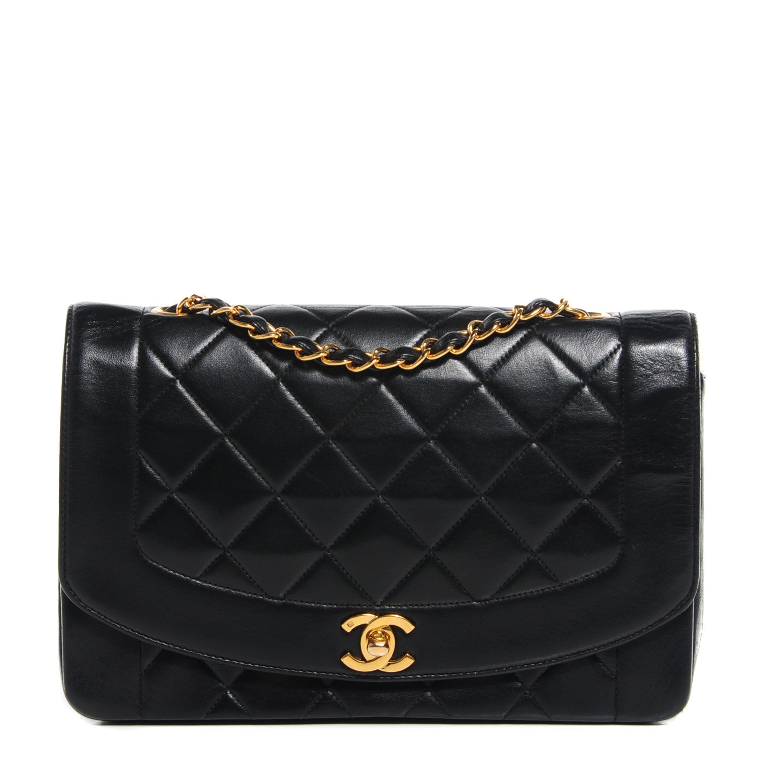 Chanel Lambskin Quilted Medium Single Flap Black 1 of 10