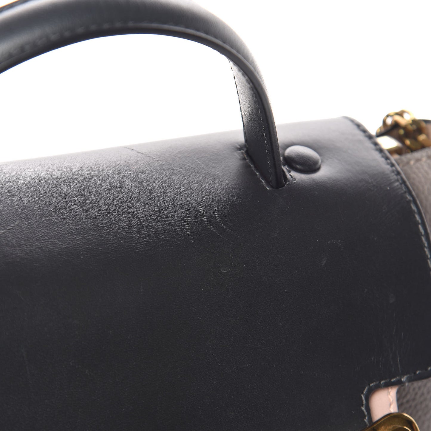 Calfskin Medium Clare Top Handle Bag Motty Grey