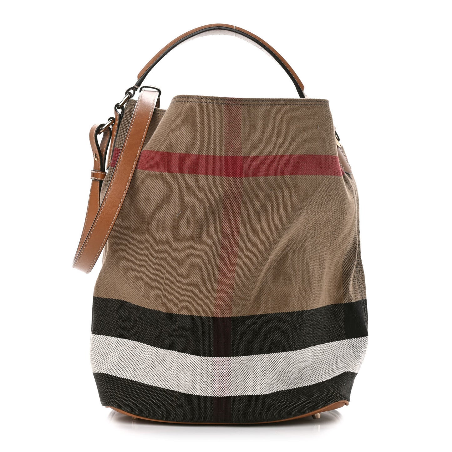 Canvas Mega Check Medium Ashby Hobo Saddle Brown