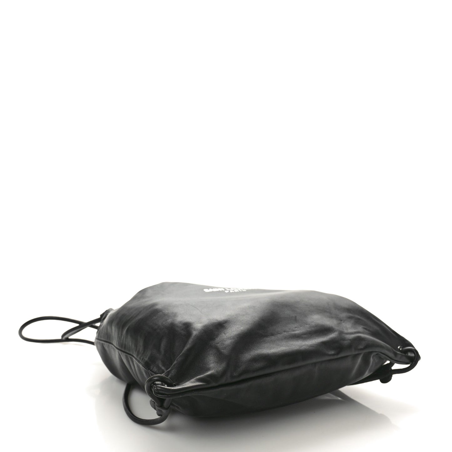 Lambskin Teddy Drawstring Bag Black