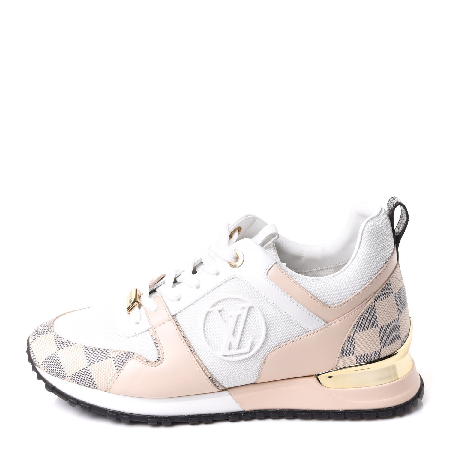 Louis Vuitton Calfskin Damier Azur Run Away Sneakers 38 White 1 of 11
