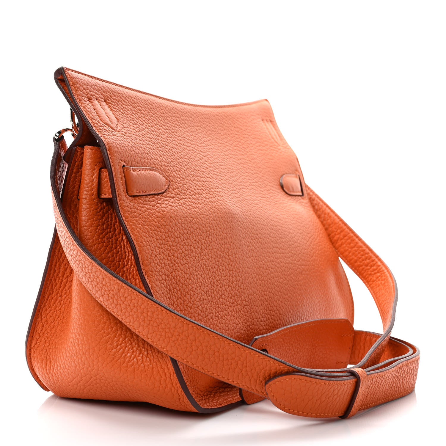 Hermes Taurillon Clemence Jypsiere 28 Orange 3 of 8