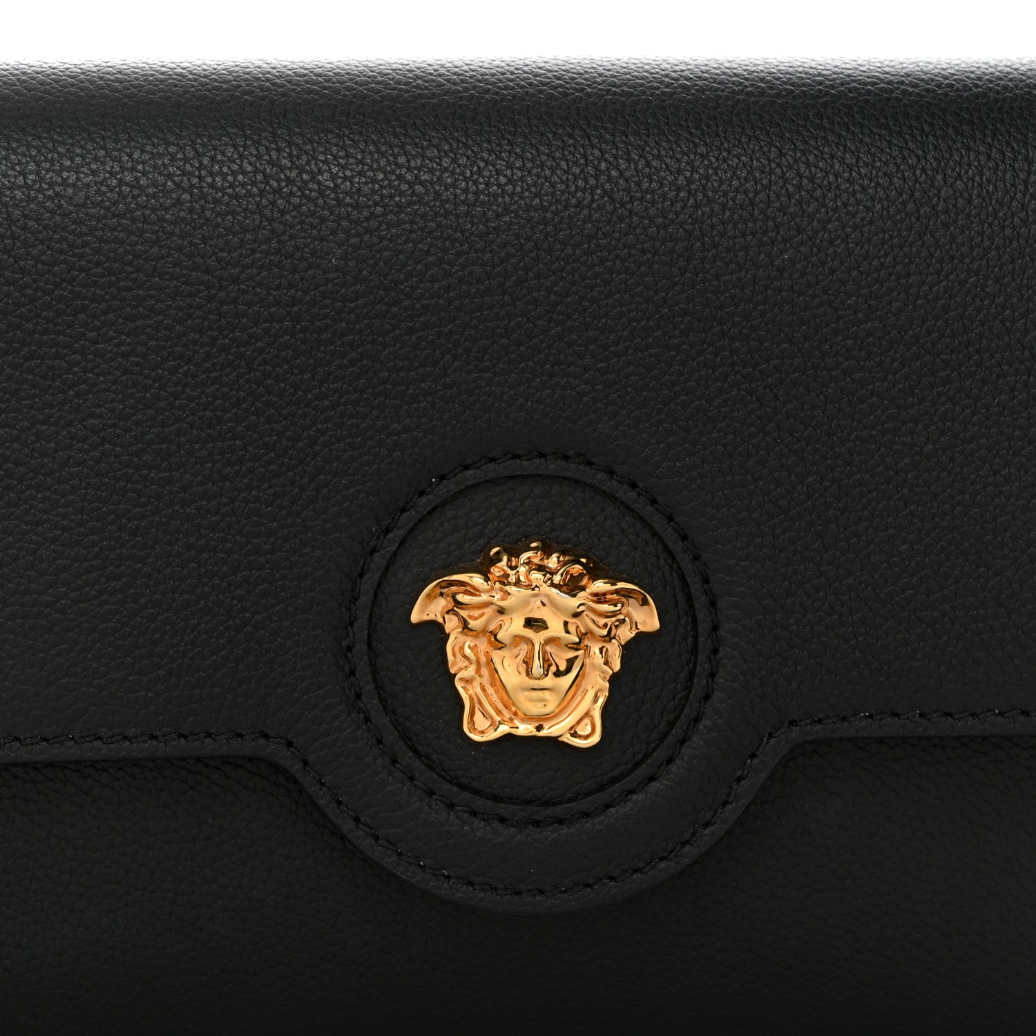 Versace Grained Calfskin La Medusa Crossbody Bag Black 7 of 10