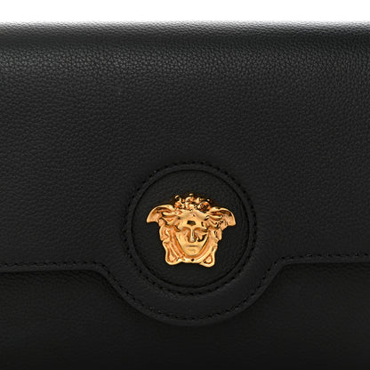 Versace Grained Calfskin La Medusa Crossbody Bag Black 7 of 10