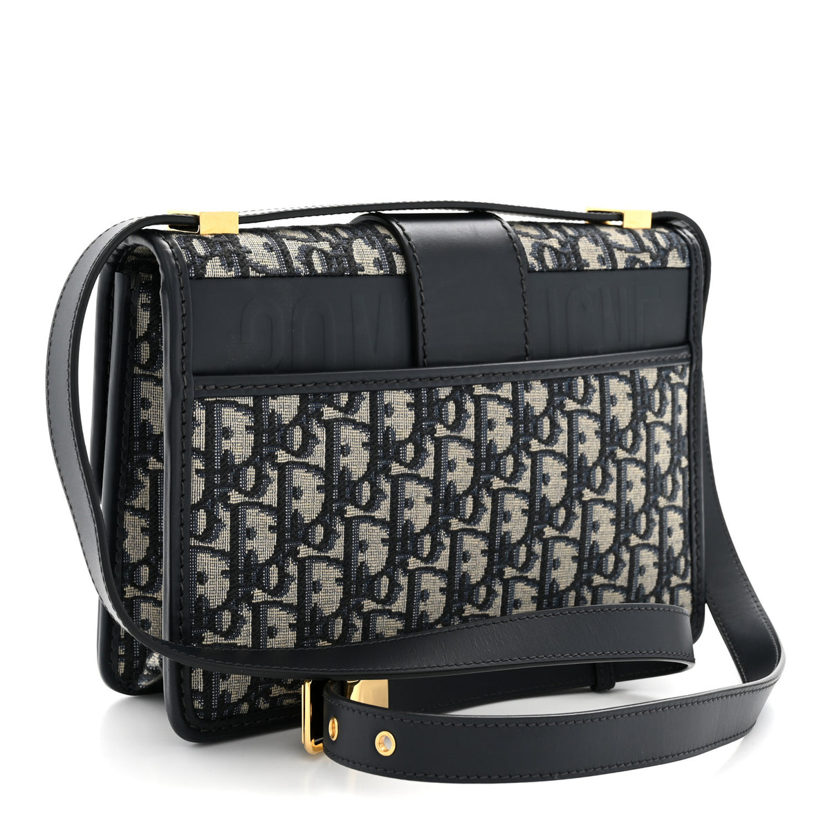 Christian Dior Oblique 30 Montaigne Flap Bag Blue 3 of 10