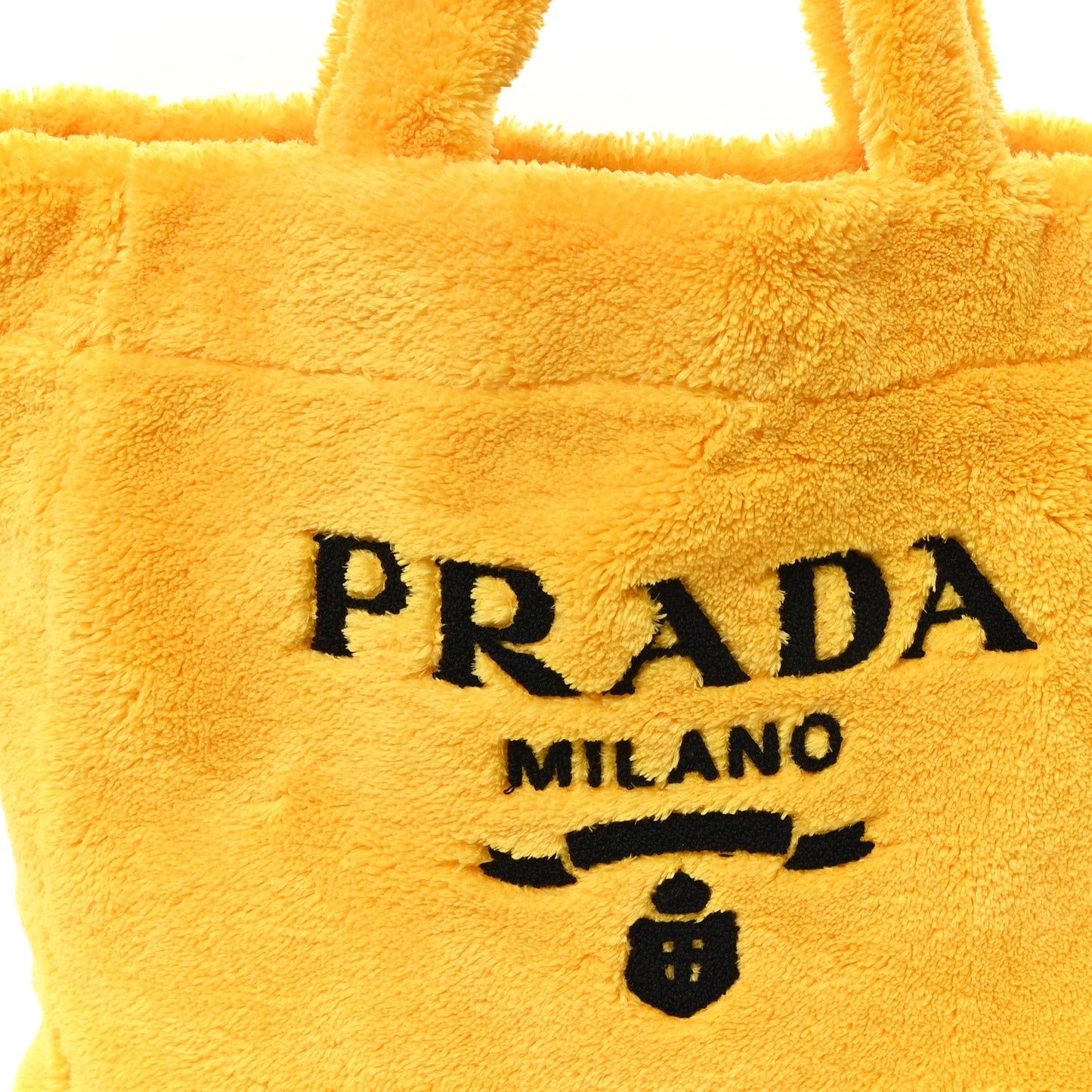 Terry Cloth Tote Bag Giallo Black