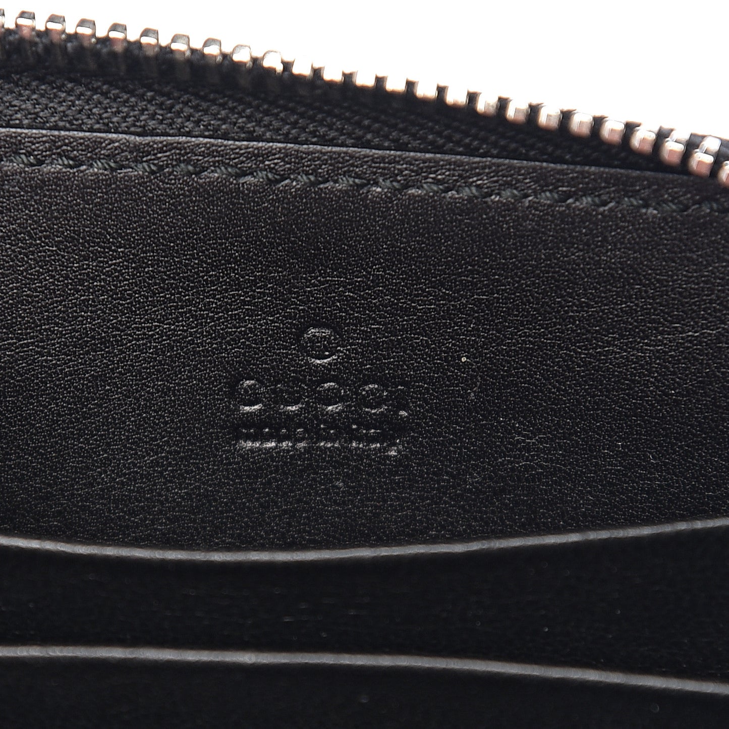 Crocodile Zip Around Card Case Black