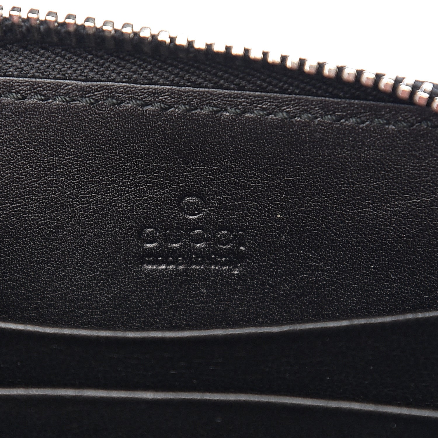 Gucci Crocodile Zip Around Card Case Black 5 of 7