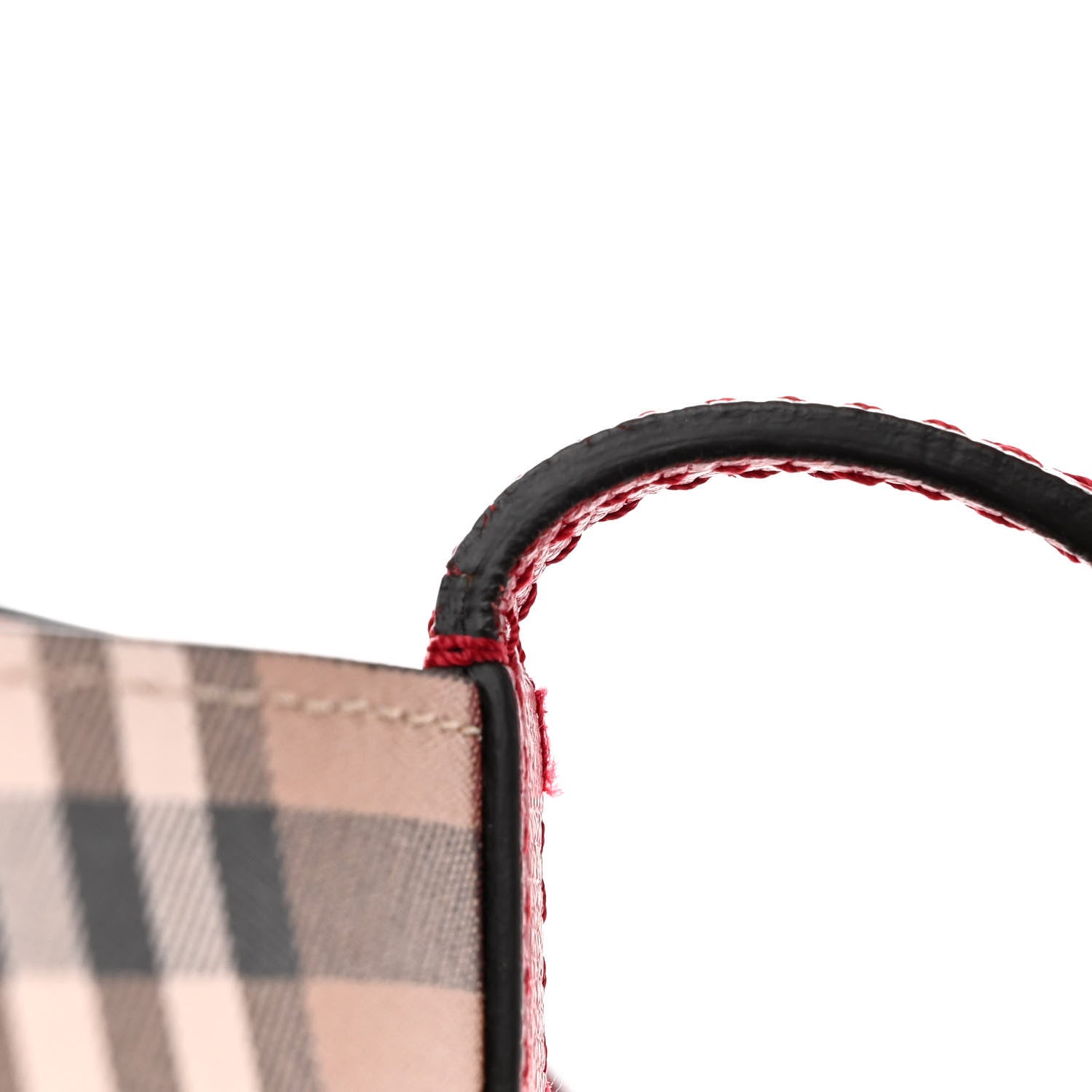 Burberry Haymarket Check Medium Reversible Tote Poppy Red 17 of 18