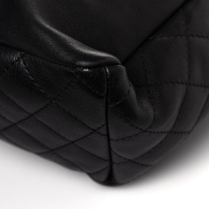 Chanel Lambskin Quilted Drawstring Backpack Black 12 of 14