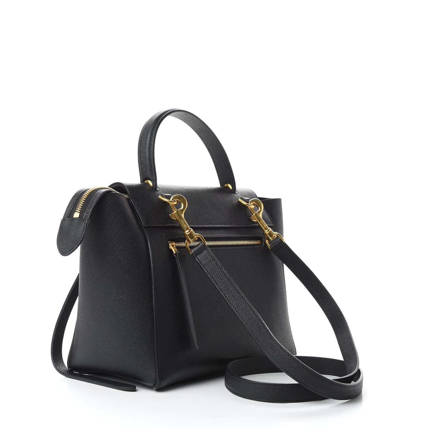 Grained Calfskin Micro Belt Bag Black