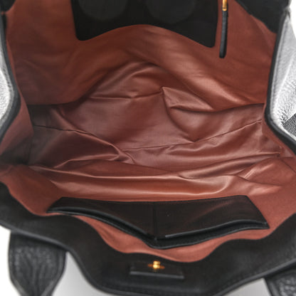 Miu Miu Goatskin Madras Tote Black 5 of 10