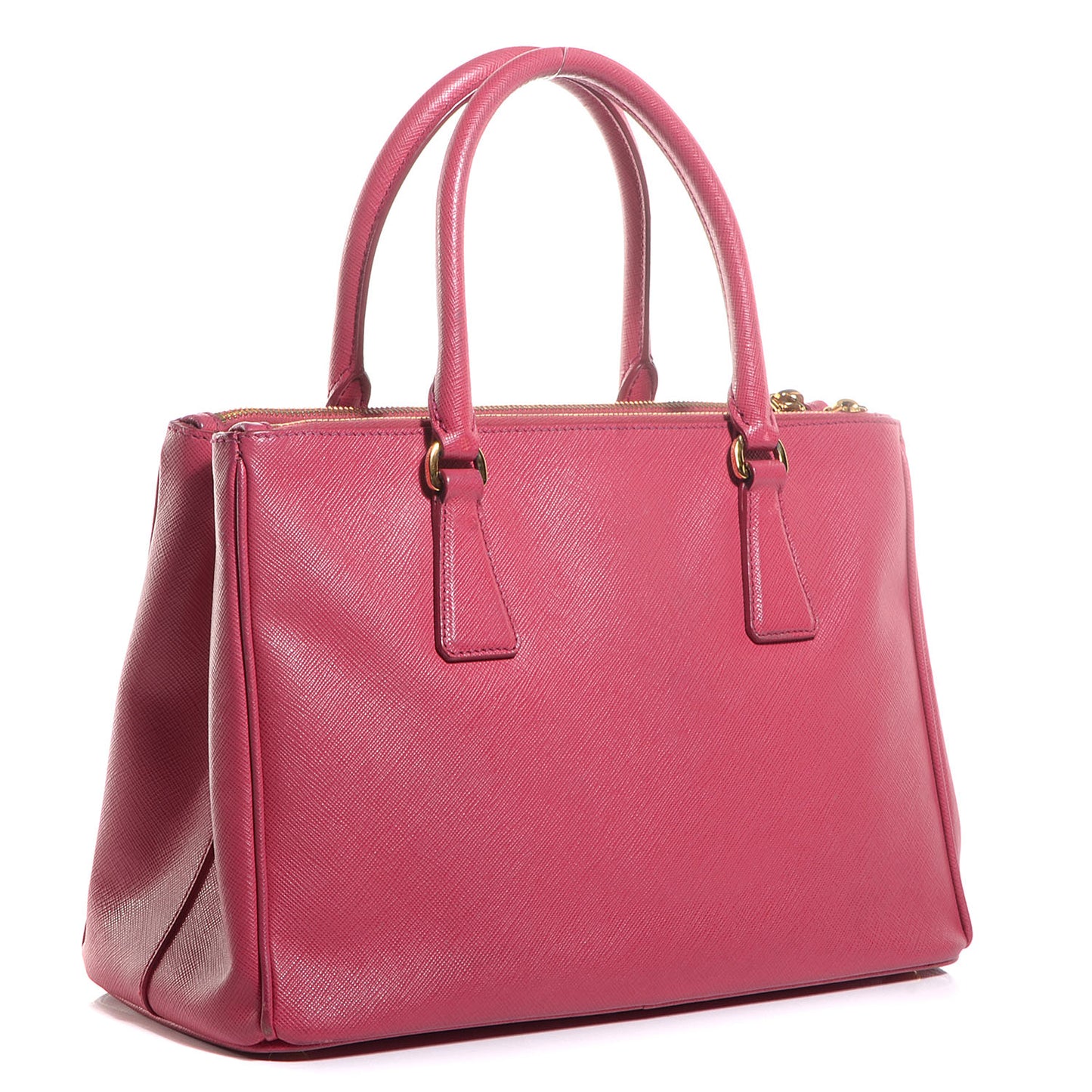 Saffiano Lux Small Double Zip Tote Peonia
