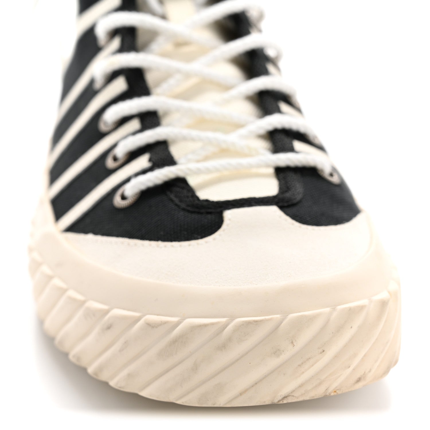Gucci Canvas New Lace Mens Tortuga High Top Sneakers 9 Black White 11 of 14