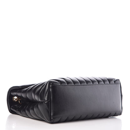 Saint Laurent Calfskin Y Quilted Monogram Medium Loulou Chain Satchel Black 4 of 11