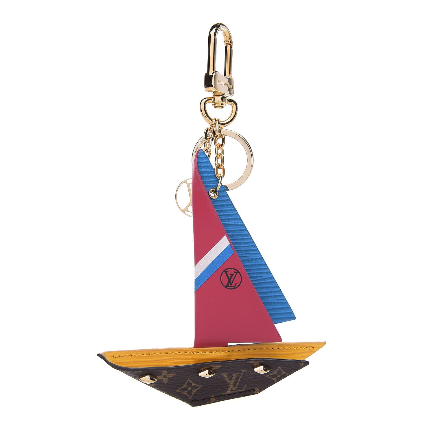 Louis Vuitton Monogram Epi Row Your Boat Bag Charm Key Holder 1 of 2