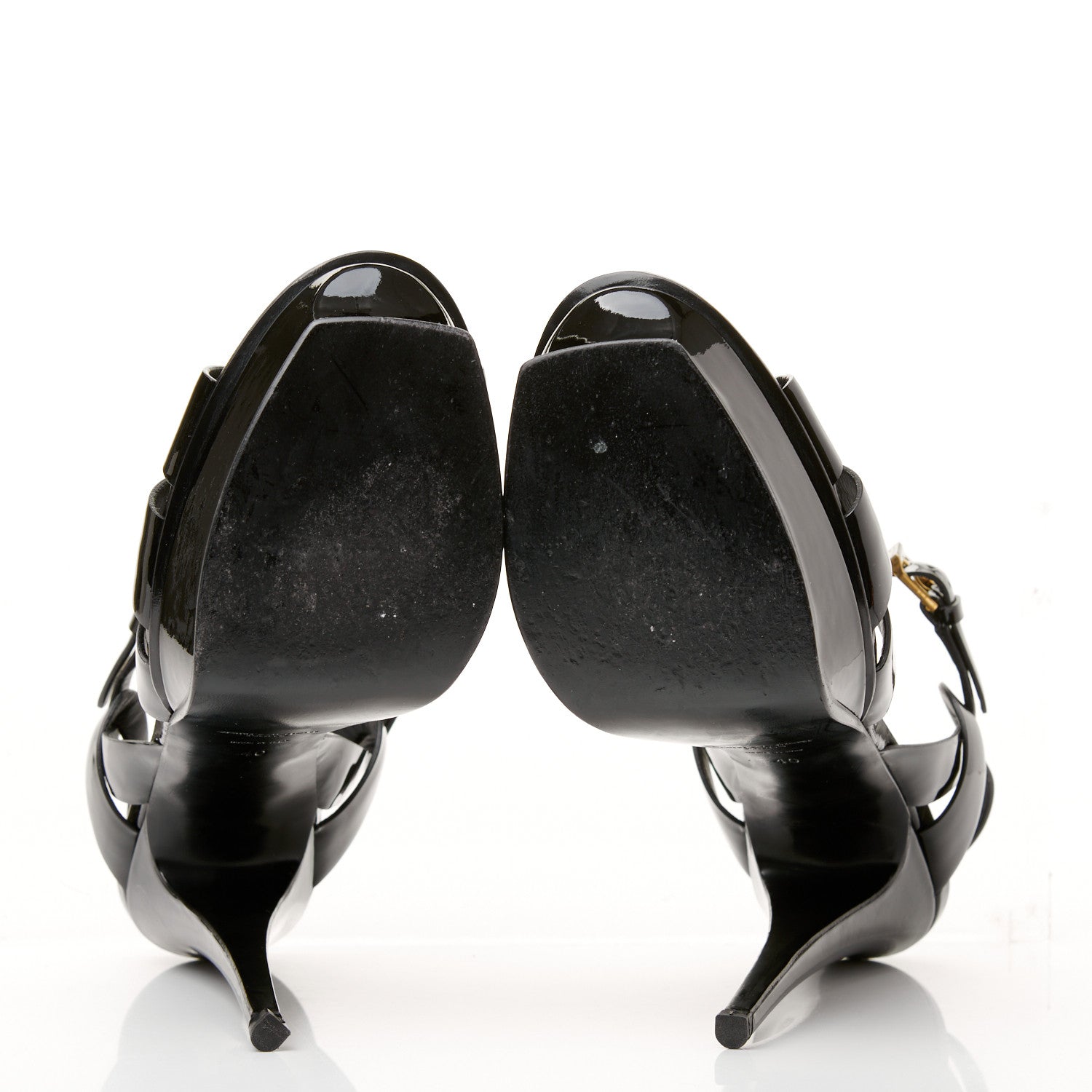 Saint Laurent Patent Tribute 105 Platform Sandals 40 Black 5 of 9