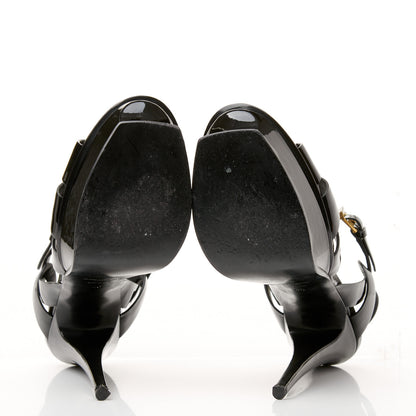 Saint Laurent Patent Tribute 105 Platform Sandals 40 Black 5 of 9