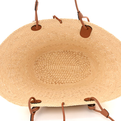 Loewe Calfskin Raffia Small Anagram Basket Tote Bag Natural Tan 5 of 10
