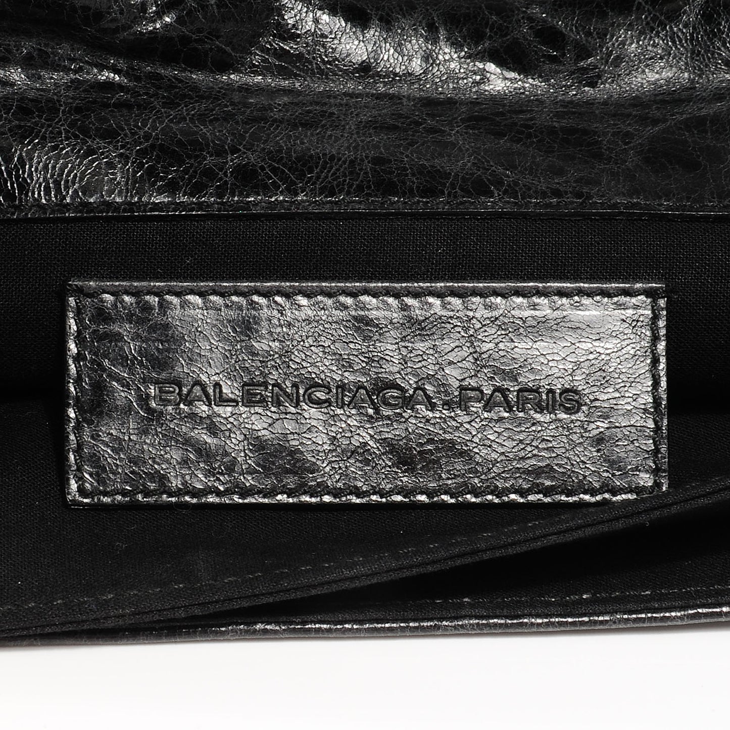 Agneau Giant 21 Silver Hardware Envelope Clutch Anthracite