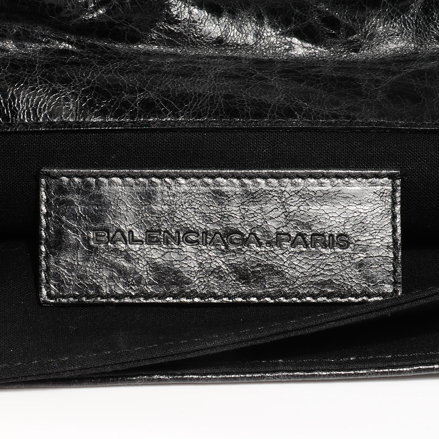 Balenciaga Agneau Giant 21 Silver Hardware Envelope Clutch Anthracite 6 of 8